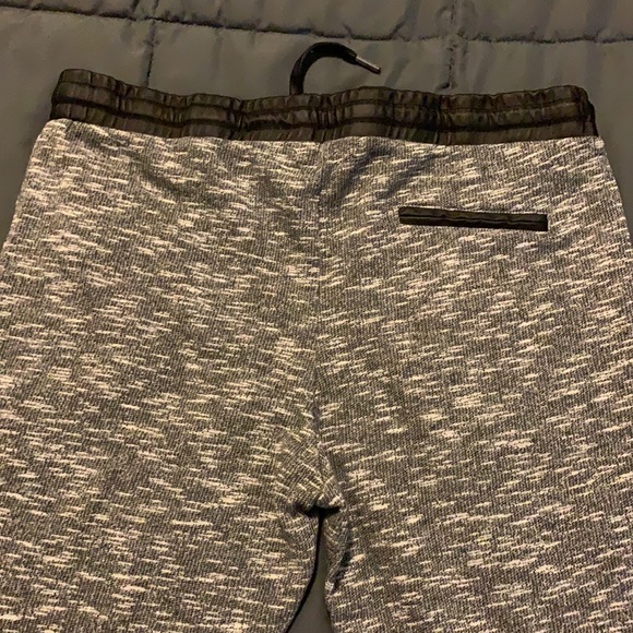 Sweatpant Joggers w/ Faux Leather detail, Sz L - Picture 4 of 5